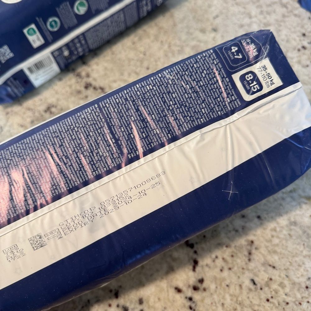 Bambo Dreamy Night Training Pull Up Diaper Pants, x5 Bags Size Large 77-110lbs - Picture 6 of 6